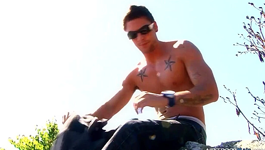 Johnny Torque Strokes His Hard Dick Outdoors for Next-Door Eye Candy