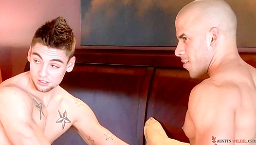 Austin Wilde Fucks Two Horny Twinks in a Wild 3some – On The Set