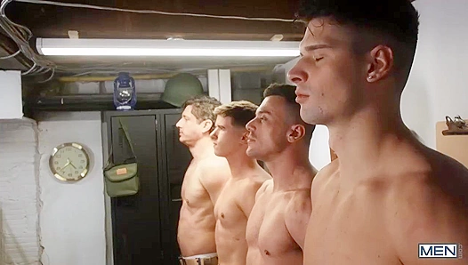 Drill Sergeants Take Charge - Malik Delgaty, Maverick Sun, and Bruce Huxley Anal Action