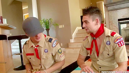 Scout Sex - Johnny Torque & Noah Brooks Take On a Naughty New Neighbor