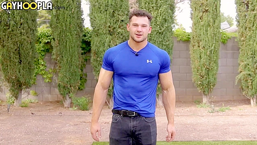 Zack Dickson Flexes His Muscles and Cock for the Camera - GayHoopla