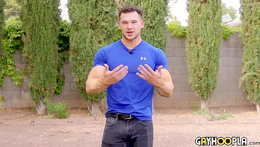 Zack Dickson Flexes His Muscles and Cock for the Camera - GayHoopla
