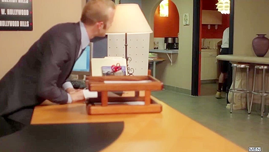 Alexander Garrett Takes It Hard from Cal Parker in The Gay Office Anal Adventure