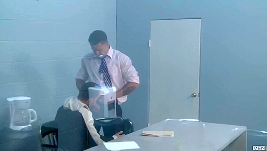 Interrogation Room Heat - Damien Stone & Crew's Wild Jizz Orgy