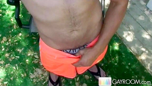 Gianni Luca's Juicy Outdoor Masturbation Session