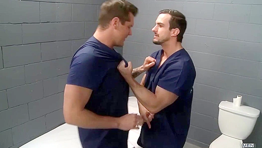 Jailed Phenix Saint & Parker London Turn Str8 to Gay on Bed