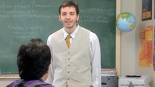 Wade Warren Pounds Schoolboy Skylar West in Classroom Caper