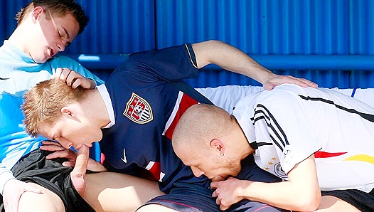 Kinky Soccer Sex - Alex Stevens and Jay Renfro Score Big - Gay XXX