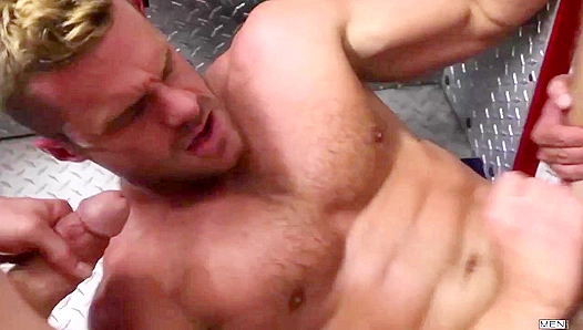 Horny Firemen Rocco Reed & Colby Jansen Engage in Steamy Jizz Orgy