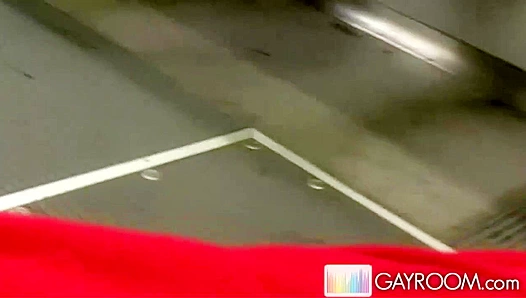 Good Guy Adam Russo Gets Wild in the Elevator -  Gay XXX