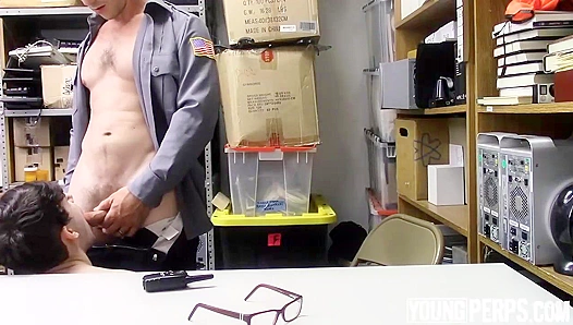 Kinky Mall Cop Greg Mckeon Dominates Sammy Eros - Young Perp Submission