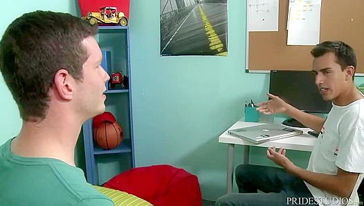 College Crush - Benn's Secret Revealed as Nick Takes His Cock Virginity