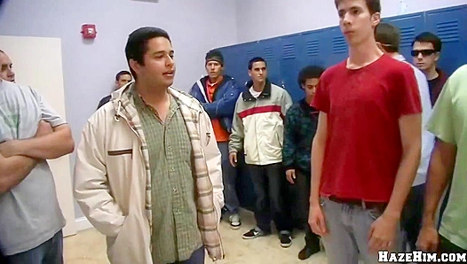 Perverted College Studs Get Drilled Hard in the Locker Room - Haze Him!