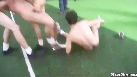 Perverted College Studs Get Drilled Hard in the Locker Room - Haze Him!