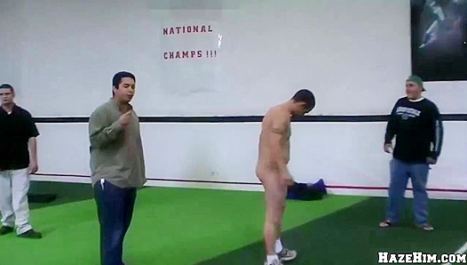 Perverted College Studs Get Drilled Hard in the Locker Room - Haze Him!