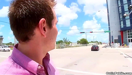 Street Pickup - Hunter Ford Takes Dylan Roberts Wild in Public