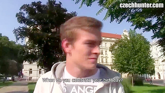 Blonde twink with hairy ass gets massive cum shot - XXX Gay