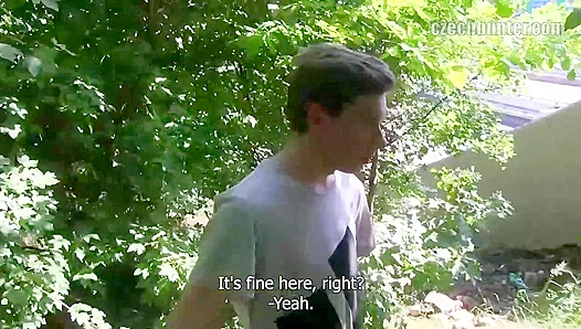 Blond Pasty Twink Gets Wild in Outdoor XXX Gay Bangfest