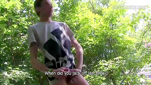 Blond Pasty Twink Gets Wild in Outdoor XXX Gay Bangfest