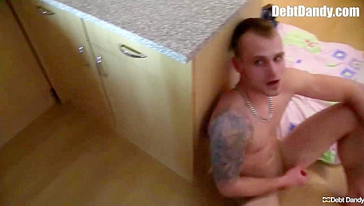 Hairy-Assed Euro Stud Enjoys POV Cock Sucking - Debt Dandy