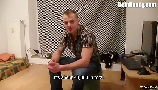 Hairy-Assed Euro Stud Enjoys POV Cock Sucking - Debt Dandy