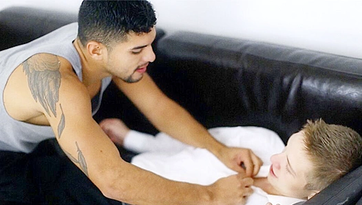 Clark Dominates Stewart Doggy Style - Missionary Boys' Forbidden Pleasure