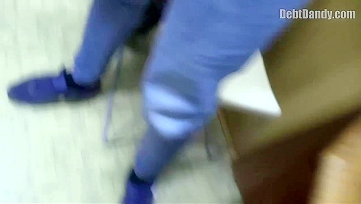 Moans and Muscle - Shredded Dude Takes a MONSTER Cock - Debt Dandy