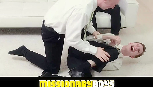 Missionary Ménage - Elders Butler & Larsen Triple Team Threesome Fun