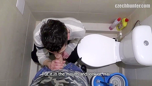 XXX Gay - Amateur Guy Sneaks Restroom Facial