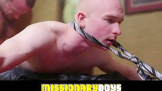 Missionary Boys Dominate Shameless Elder Larsen's Butthole