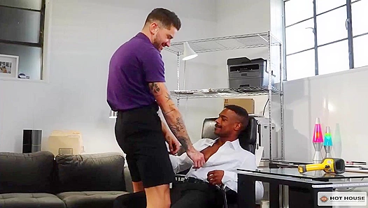 Office Heat - Adrian Hart and Chris Damned's Interracial Desire Unleashed