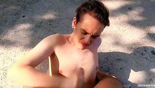 Hard Outdoor Fuck - Stiff Cock Twink Gets Pounded - XXX Gay