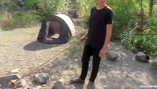 Slutty Hiker Gets Tent Fucked by XXX Gay