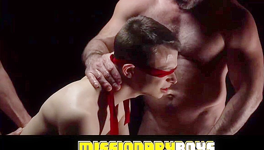 Blindfolded Austin Xander Gets Wildly Gang-Banged by Missionary Boys
