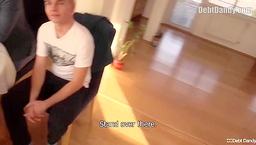 Bubble Butt Stud Pays Off Loan Shark with Rough Four-Poster Action