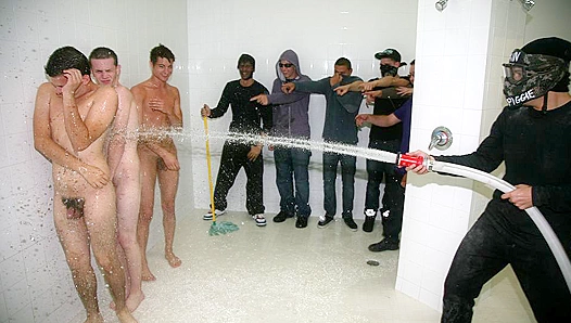 Midnight Shower Hazing - Hard Anal Initiation