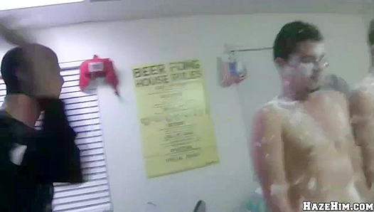 Midnight Shower Hazing - Hard Anal Initiation