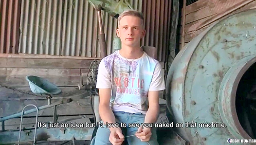 Blonde Twink Gets Fucked Hard at Abandoned Farm - XXX Gay