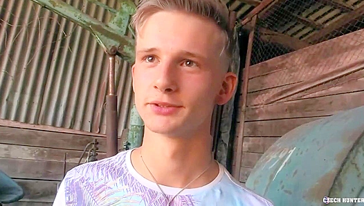 Blonde Twink Gets Fucked Hard at Abandoned Farm - XXX Gay