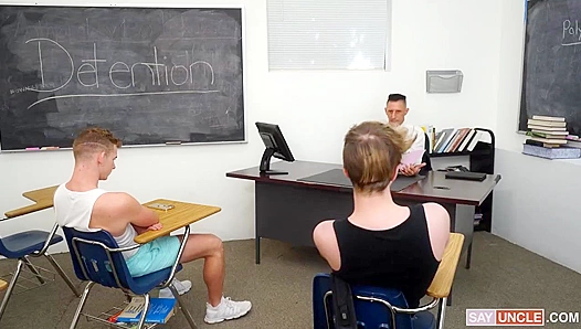 Jax Thirio Dominates Two Schoolboys in Kinky Detention Fun
