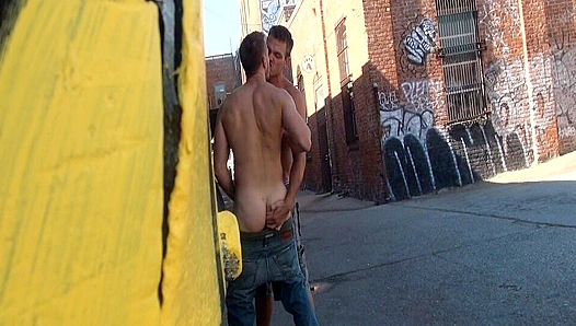 Dumpster Heat - Two Amateur Studs Get steamy -  Gay XXX