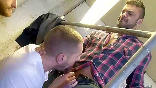 Rimming Frenzy - Harley Everett, Rogan Richards, & Ryan Stokes - Hot UK Action!