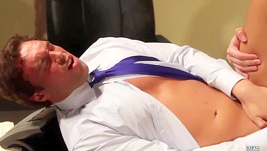 Rocco Reed Takes Lance Luciano's Entry-Level Anal Virginity in The Gay Office