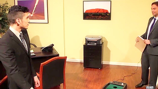 Rocco Reed Takes Lance Luciano's Entry-Level Anal Virginity in The Gay Office