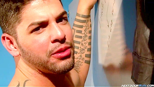 Naughty Neighbor Anthony Russo Jerks Off by the Urinals