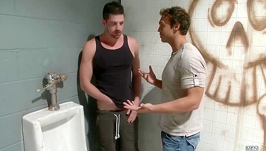 Rocco Reed Drills Andrew Stark in Public Restroom