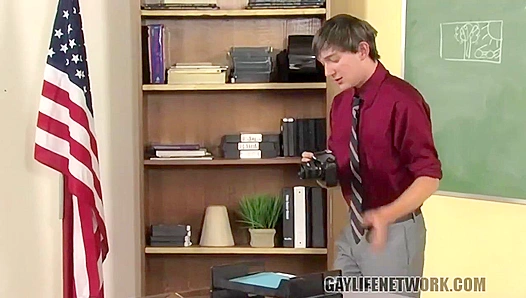 Teach Twinks - Andy Kay and Atlanta Grey Deepthroat with Passion