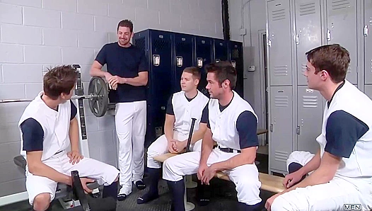Johnny Rapid Slams Home in a Baseball Field Jizz Orgy