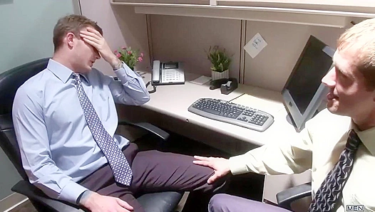 Office Temptation - Straight Guy Turned by Hot Co-Worker