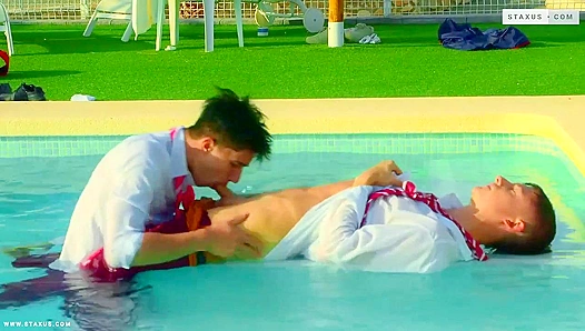 Poolside Passion - College Boys Danny & Nathan Fuck Hard - Gay XXX
